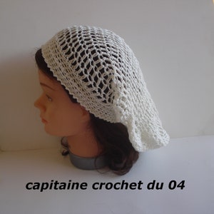 Filet crochet hat -  France