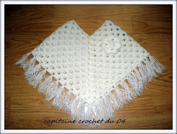 Ponchos Au Crochet Bebe Vetement Bebe Nourrisson 0 3 Mois Etsy