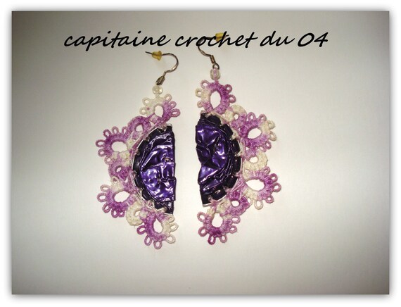 Pendientes mujer en cápsulas nespresso violeta morado | Etsy España