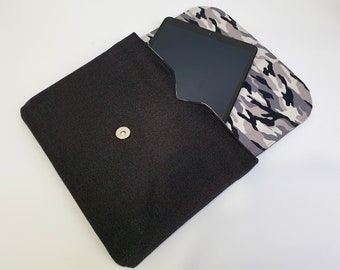 Handmade Tablet or iPad Mini Bag / Sleeve, Grey Unisex Tablet Sleeve, E Reader Case, Kindle Sleeve