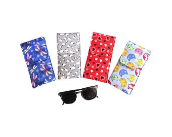 Fabric Glasses Case, Cotton Sunglasses Holder Pouch for Animal Lover