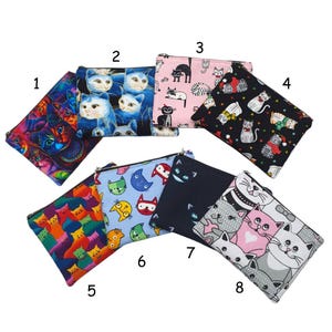 Porte-monnaie chat, Porte-cartes, Cadeaux chat, Cadeau de fête des Mères, Accessoires chat, Petit sac à main