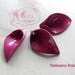 1 flower of Arum 25x14mm plum-colored metal bead