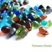 Assortment of 100 glass beads drop multicolor-5x9mm