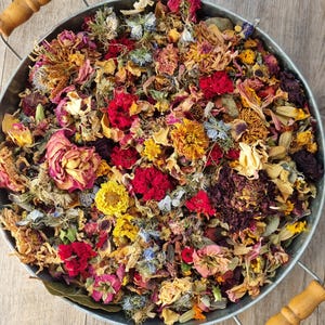 Tuinpotpourri met damastroos en biologische tuinbloemen 100 g