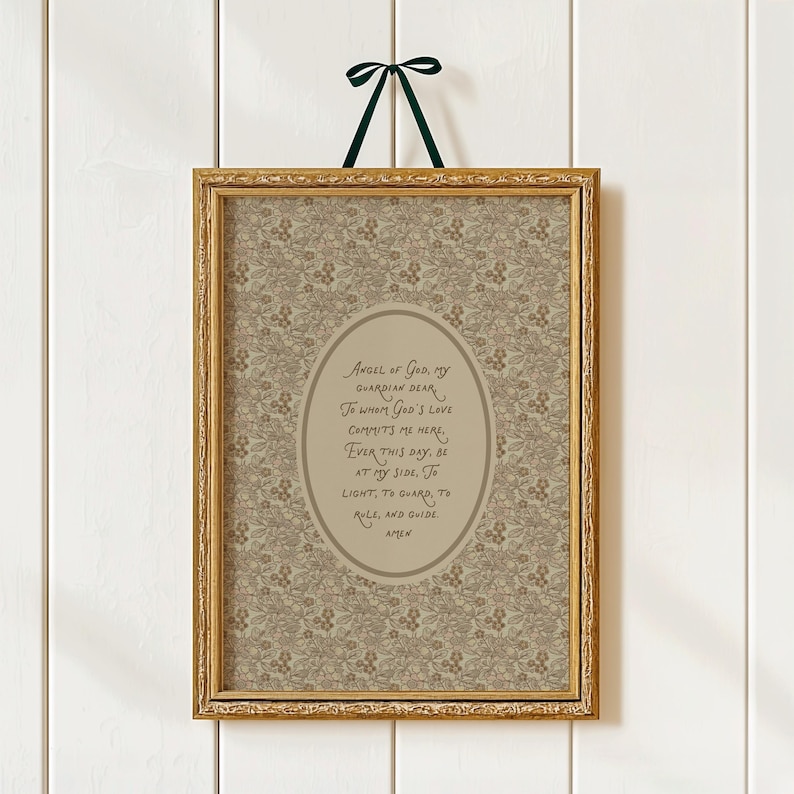 Guardian Angel Prayer Printable, Angel of God My Guardian Dear ...