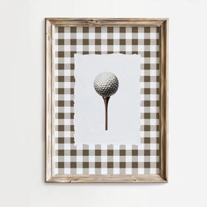 Vintage Golf Art Print: Minimalist Sports Room Decor (Digital Download)