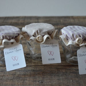 Copri vasetti in stile shabby chic, romantici, per bomboniere  o segnaposto matrimonio
