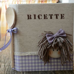 LIVRE DE RECETTES COUNTRY STYLE personnalisable avec prénom, cadeau femme, cadeau personnalisable, cartable de recettes artisanales