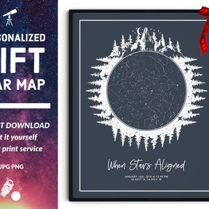 Impresión de constelación Regalo de apartamento nuevo para amigo DESCARGA DIGITAL