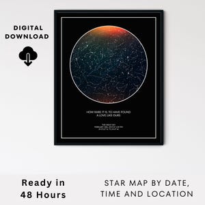 Konstellationskarte, Sternenkarte - Wohnkultur - Astronomie Geschenk für Sie, Ihn, Beste Freundin, Hochzeitsgeschenke, Geburtstag, Abschlussfeier, Besonderes Datum