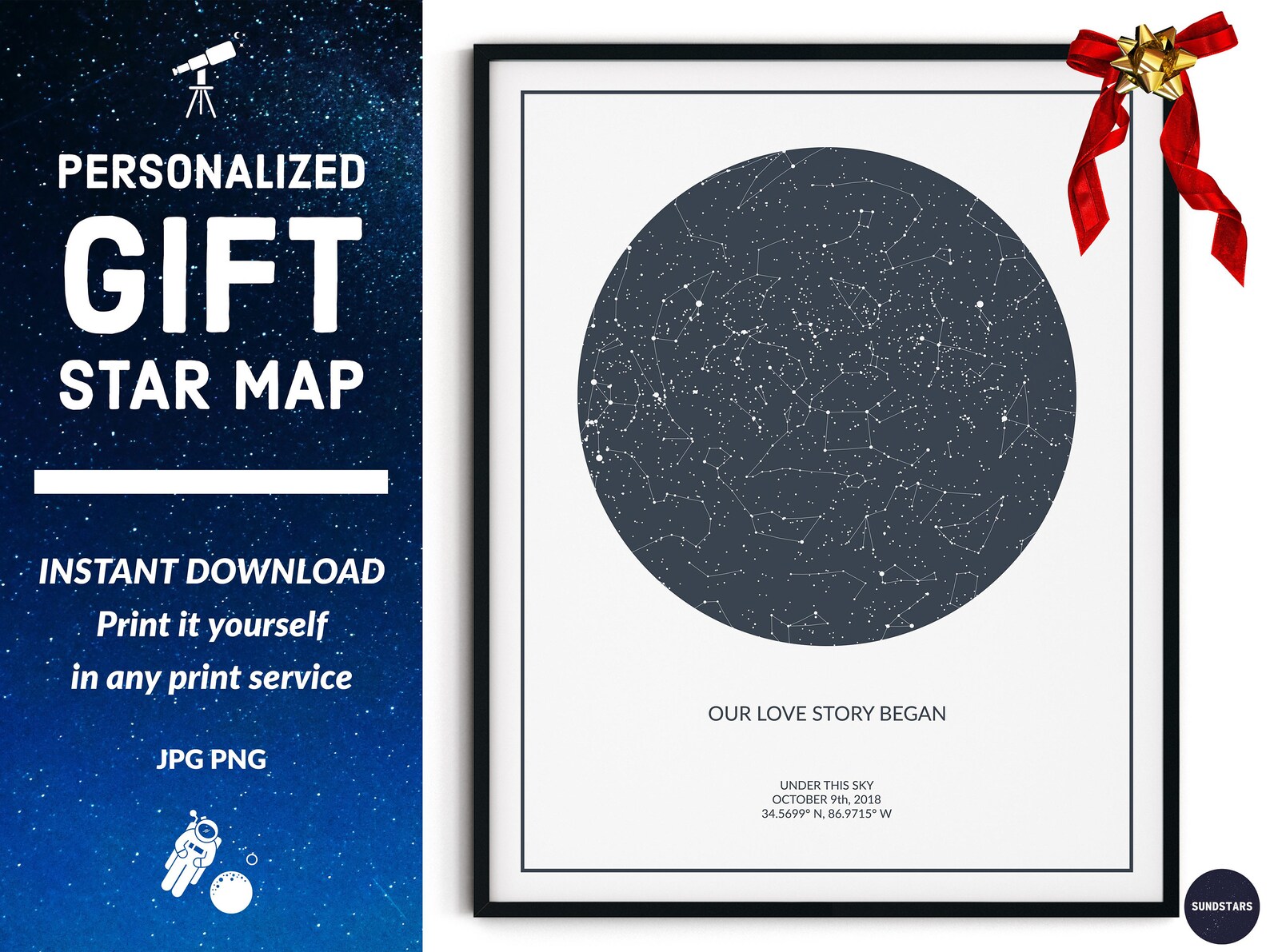 On the Night You Were Born, Star Map DIGITAL, Personalized Baby Gifts ...