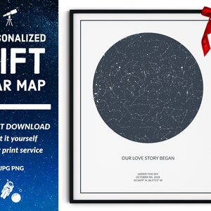 La nuit de votre naissance, carte des étoiles NUMÉRIQUE, cadeaux personnalisés pour bébé, cadeau de baby shower, décoration de chambre de fille, oeuvre d'art pour chambre de bébé garçon, chambre d'enfant