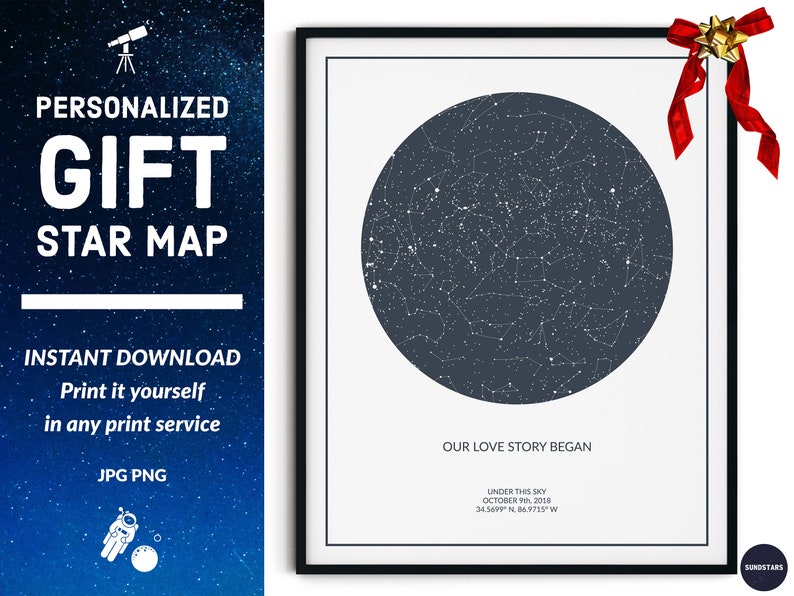 On the Night You Were Born, Star Map DIGITAL, Personalized Baby Gifts