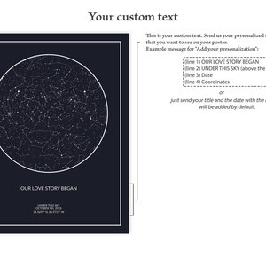 Star Map Custom Print by Date PRINTABLE Star Chart Poster - Etsy