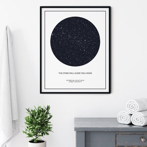 Star Map Custom Print by Date PRINTABLE Star Chart Poster - Etsy