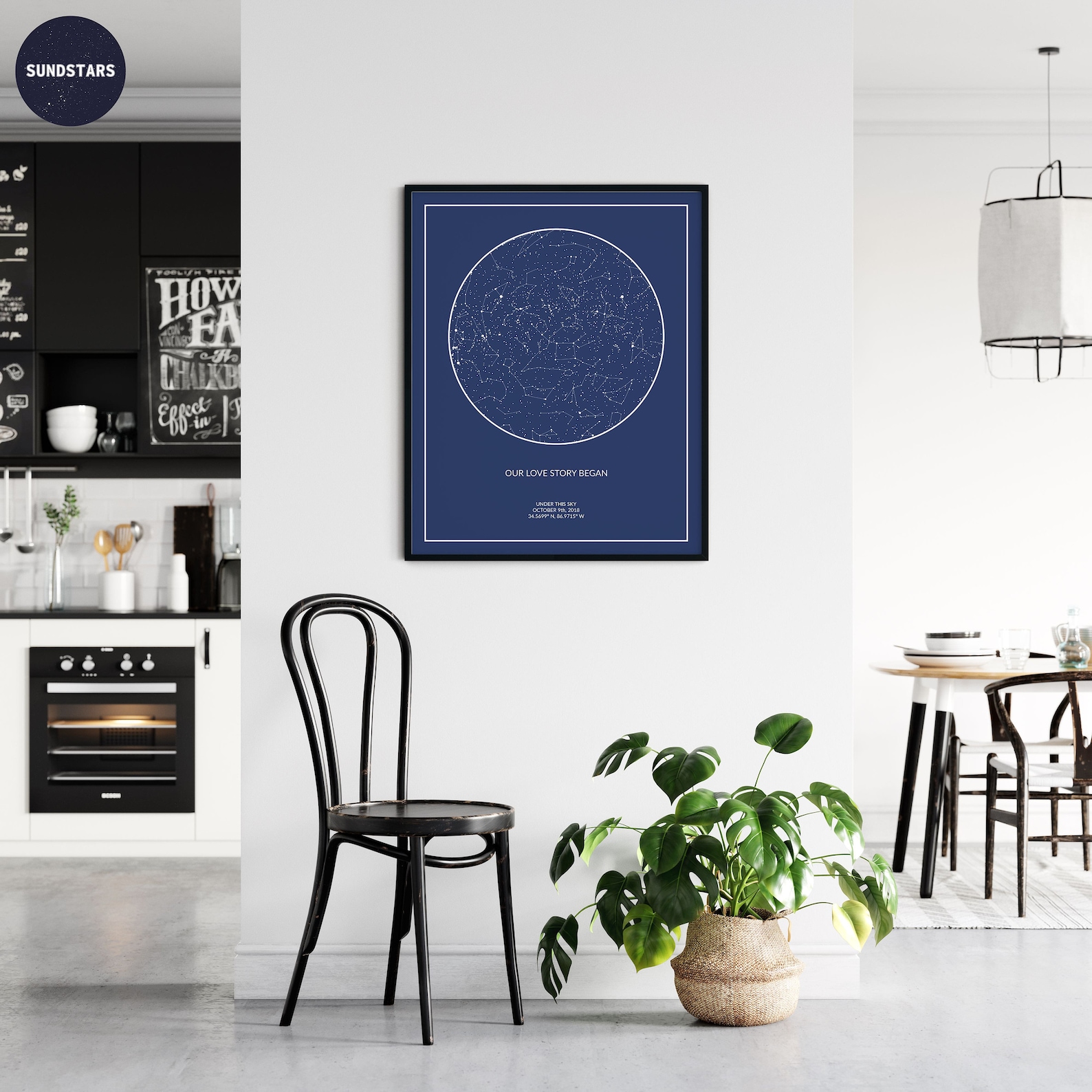 Star Map Custom Print by Date PRINTABLE Star Chart Poster Etsy