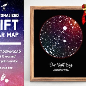 VRAIE carte des étoiles, la nuit de votre naissance, cadeau personnalisé pour bébé, cadeau de baby shower, impression de l'espace garçon, décoration de chambre de fille, art pour chambre d'enfant, bébé né
