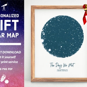 Sternbild Karte DIGITAL Astronomy decor, Einzigartiges Geschenk für Frau und Mann
