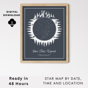 Benutzerdefinierte Sternenkarte - Valentinstag Geschenk - personalisierte Sternenkarte - digitaler Download