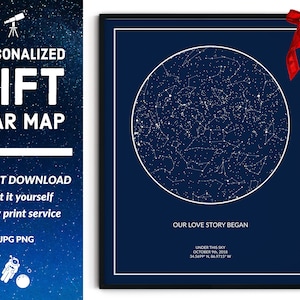 Impression de carte des étoiles - Félicitations, cadeau pour 25e anniversaire de mariage pour couple, décoration au-dessus du lit pour chambre à coucher moderne