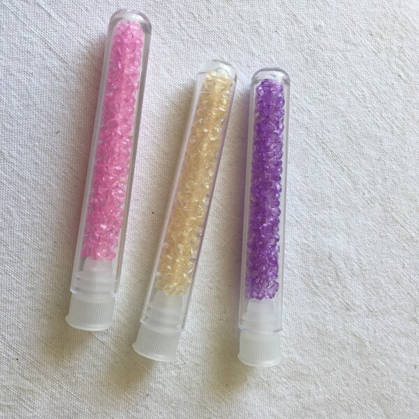 Tube de perles de rocaille toupie couleur au choix. Perles pour broderie, perles toupies en verre couleur pastelles. perles pour DIY.