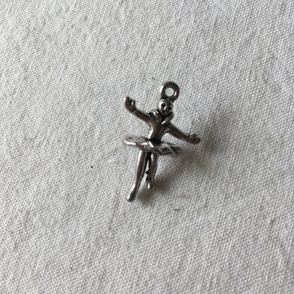Silver metal dancer charms. Dance theme charms, European quality. Ballerina dancers for jewelry. DIY dancer pendant