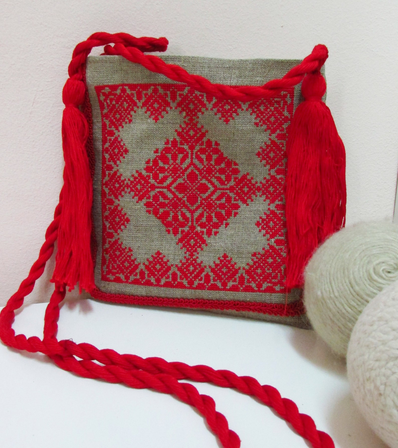 Cross Stitch Bag Ethnic Tote Boho Chic Bag Medieval Bag Etsy