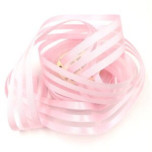 Organdy ribbon in black, white and pink, 4 cm x 100 cm, sewing and haberdashery supplies image 4