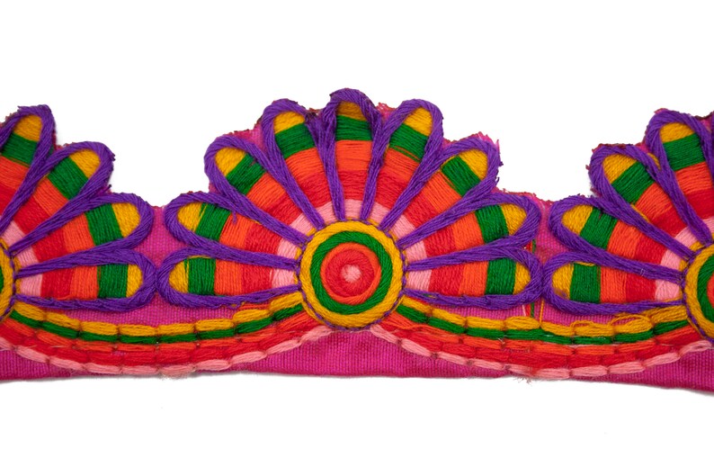 Ruban, Ethnique, Multicolore, Motif Floral, 4,5 cm x 50 cm image 6