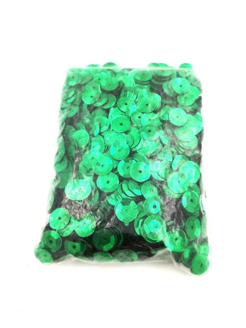 Paillette, sequin à coudre rouge, vert, rose et fuchsia, 7mm, Sachet 25g image 3