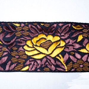 Ruban tissé indien fleuri de couleur multicolore, 5 cm x 50 cm, fourniture de couture et mercerie image 6