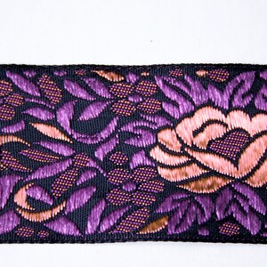 Ruban tissé indien fleuri de couleur multicolore, 5 cm x 50 cm, fourniture de couture et mercerie image 4