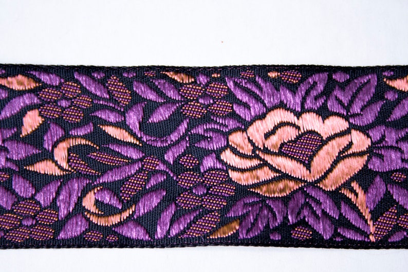 Ruban tissé indien fleuri de couleur multicolore, 5 cm x 50 cm, fourniture de couture et mercerie image 4