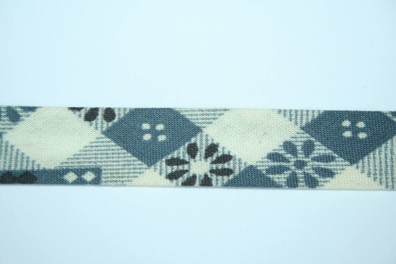 Jeans effect ribbon blue and gold color sewing and haberdashery supplies 1 cm x 100 cm