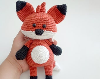 Leo the fox: PDF crochet pattern in French / amigurumi tutorial