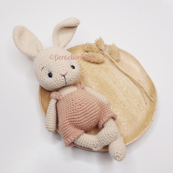 私の小さなウサギ「Coton」：編みぐるみ編み図 フランス語/英語