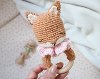 Rattle crochet tutorial - rattle crochet pattern FRANCAIS/ENGLISH : Pretty fox sock