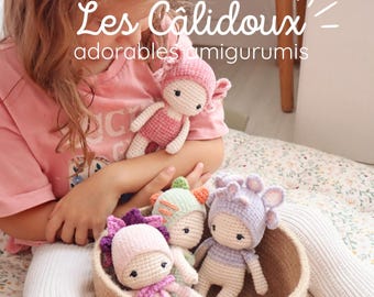 Ebook "Les Câlidoux": digital book of 9 crochet patterns in French (PDF)