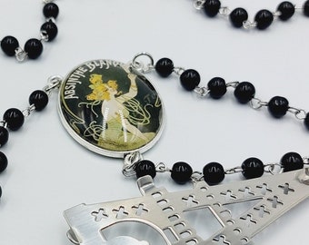 Absinth Spoon Rosary Necklace