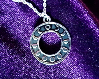 Moon Phases Mini Necklace