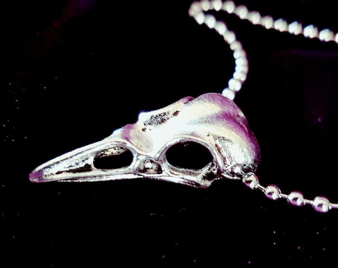 Metal Bird Skull Necklace