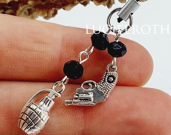 Grenade & Pistol Phone Charm