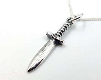 Sterling Silver Athame Necklace (925)