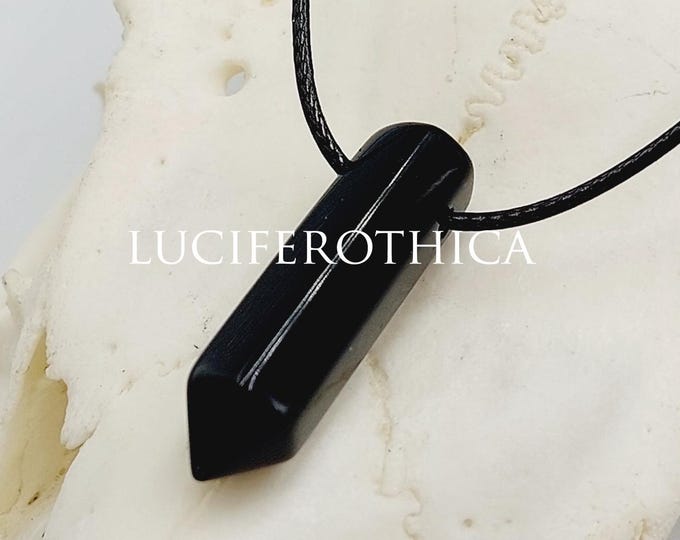 Black Onyx Crystal Pendant