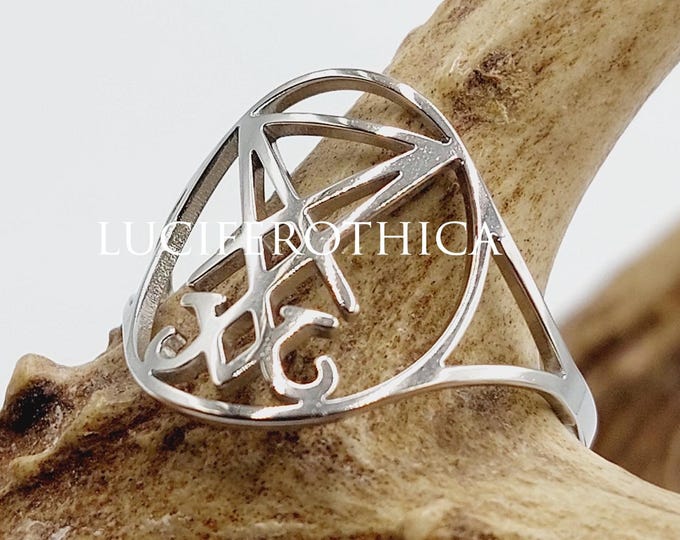 Sigil of Lucifer Ring (Stainless Steel)