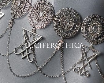 Sigil of Lucifer Hip Chain Belt