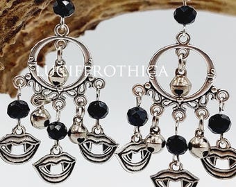 Gothic Vampire Bite Earrings
