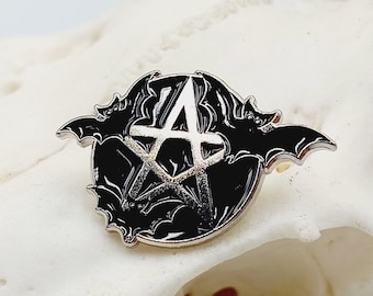 Bat Pentagram Pin