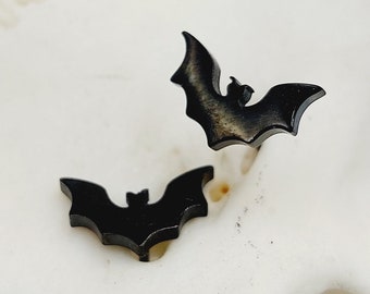 Mini Bat Earstuds (2 Colours - Silver or Black)